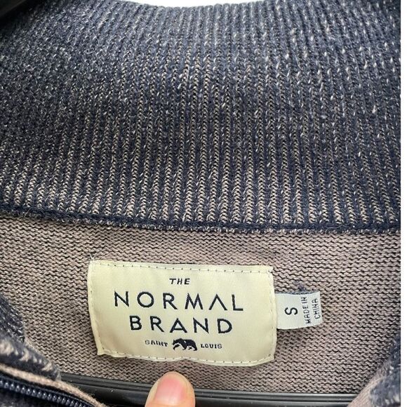 The Normal Brand Navy Jimmy Quarter Zip Sweater - Picture 9 of 14